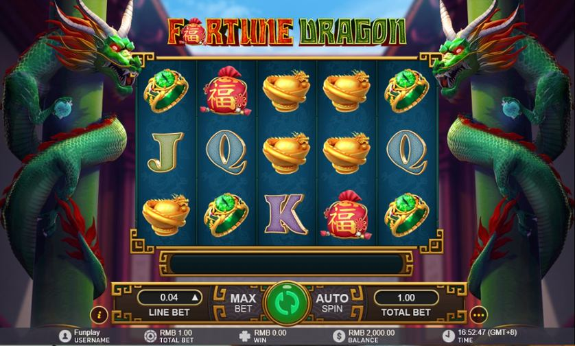 Símbolos Wilds e Scatter na Fortune Dragon Demo